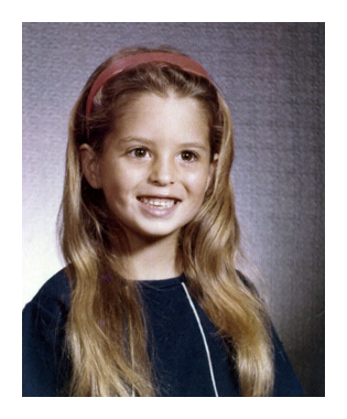 old photo of liz as a child