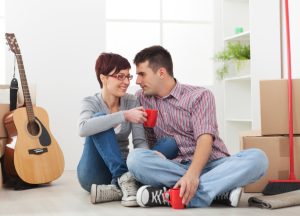 couple sitting on floor