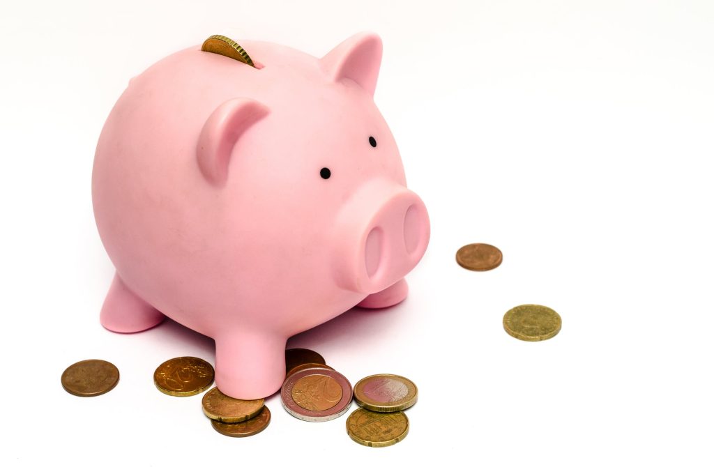 piggy bank save money organizing