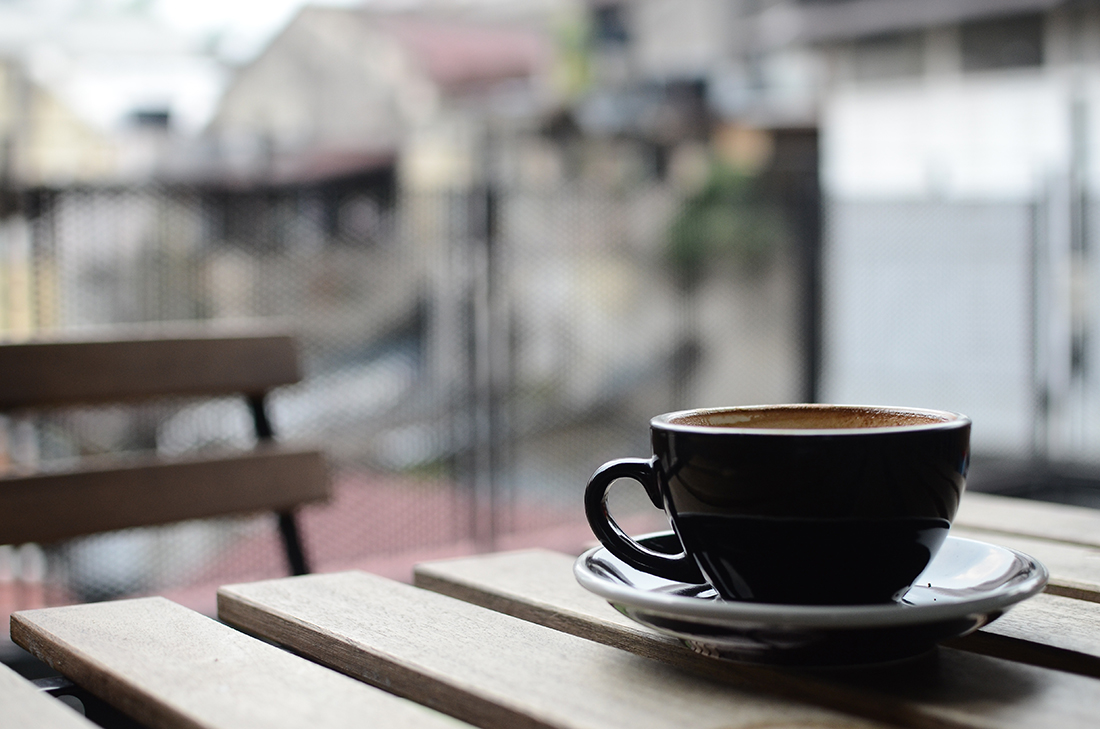 serene coffee cup on a table