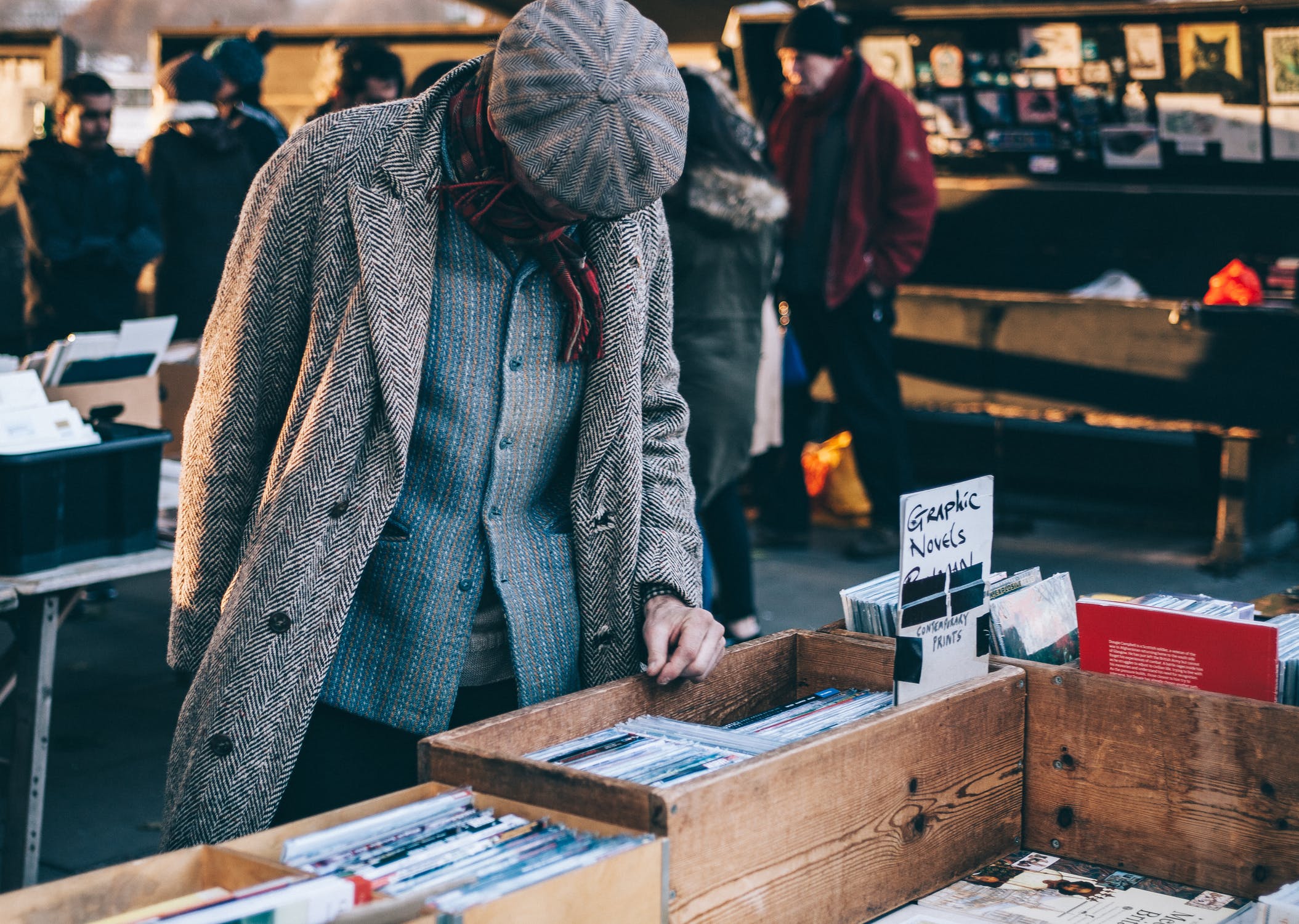 books for sale at flea market