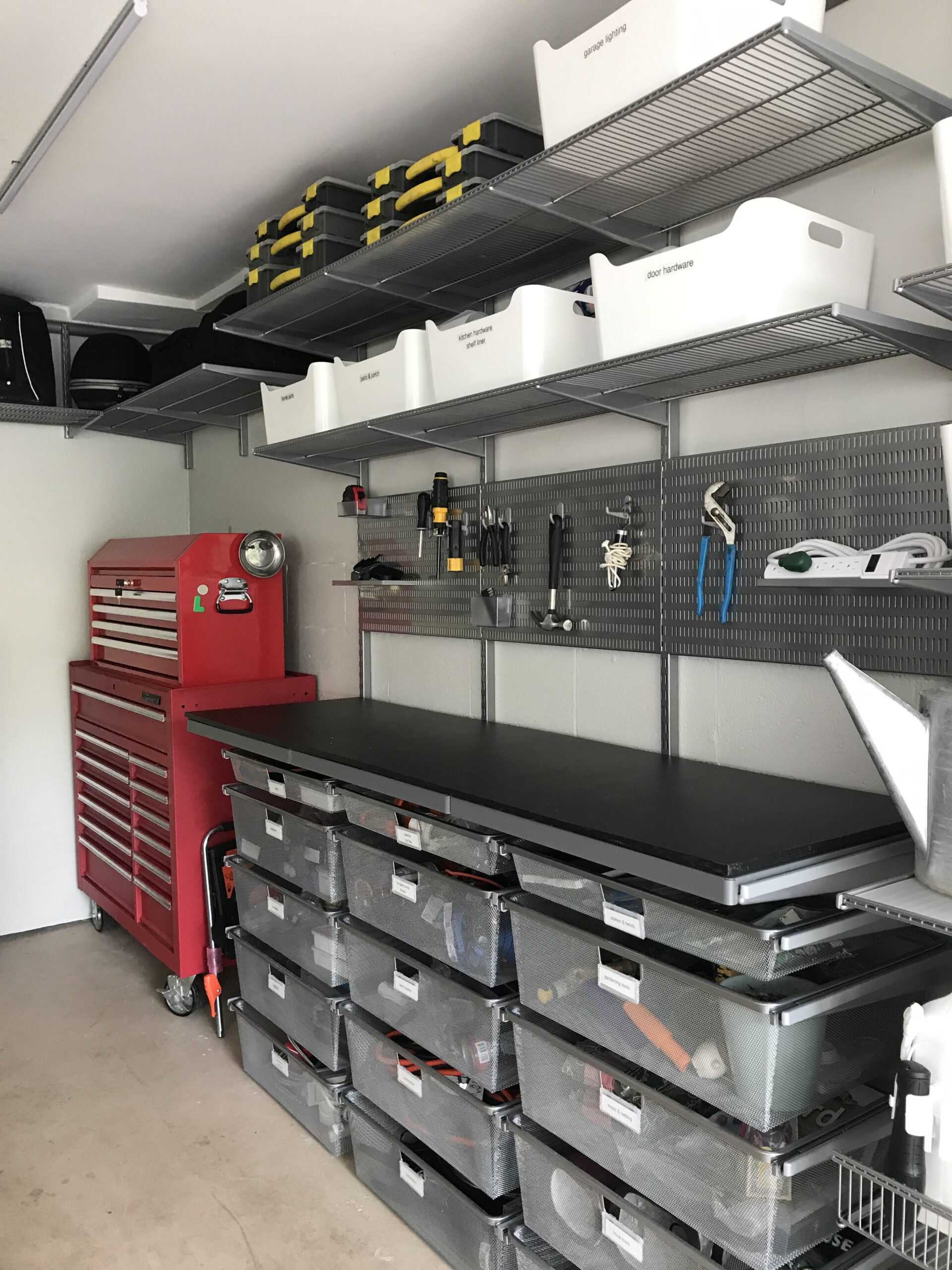 elfa garage organizing storage system