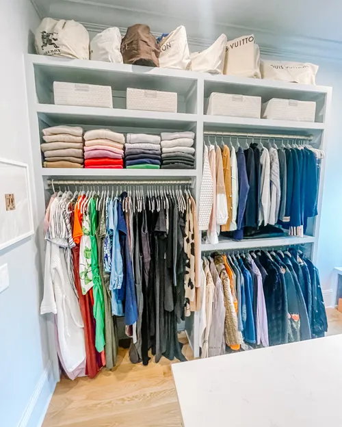 organized closet for seasonal clothing swap