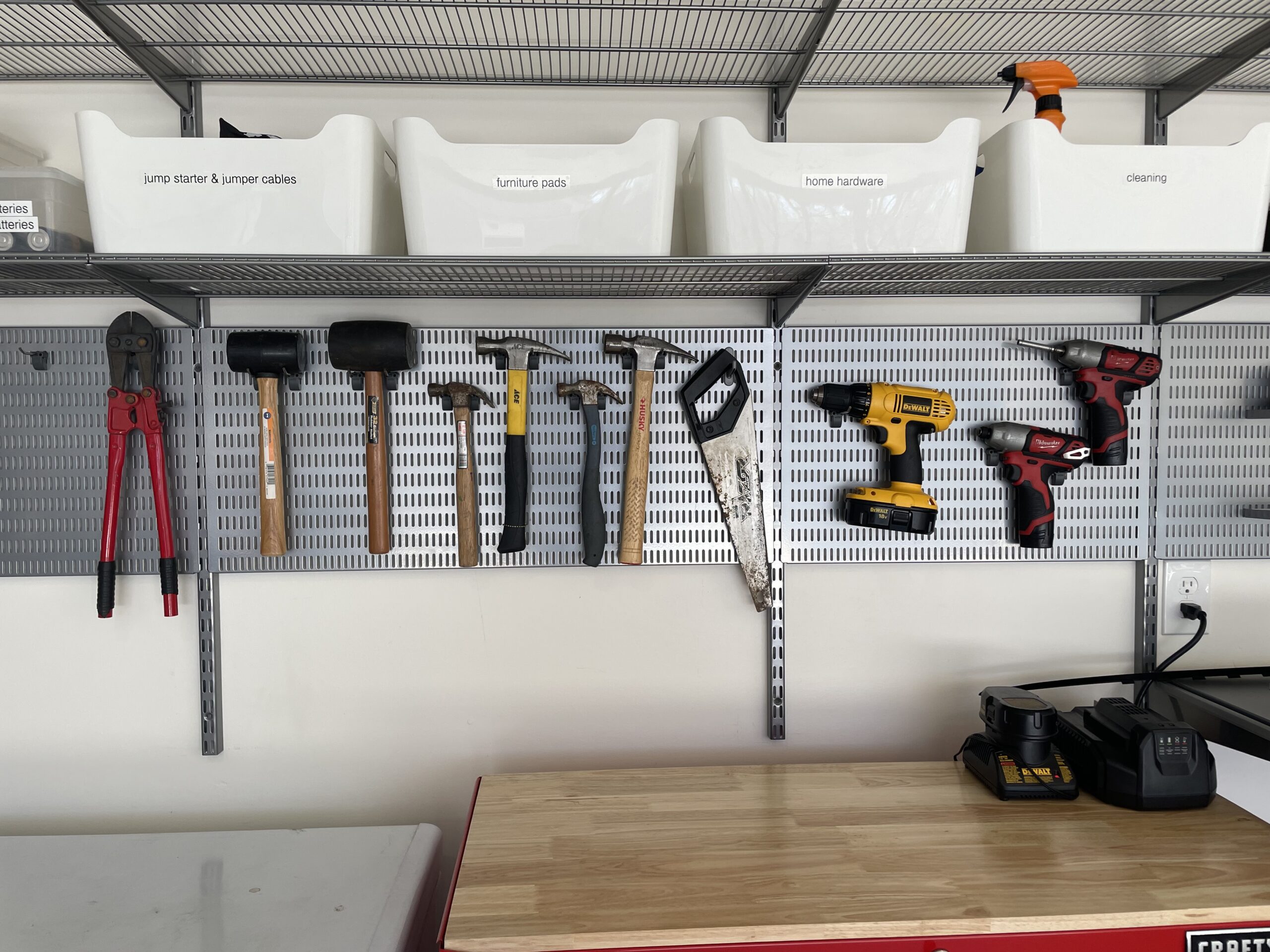 garage storage peg board