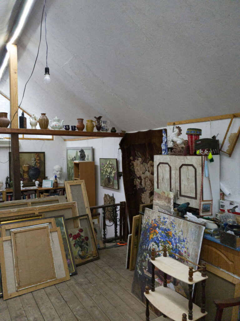 attic space declutter for a move
