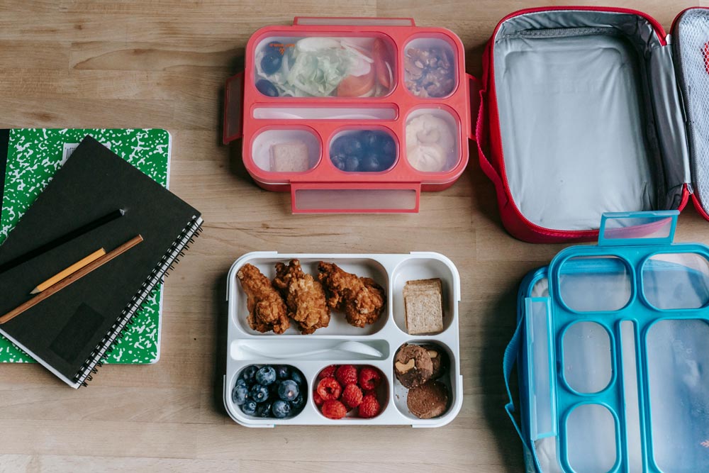 lunch box packed for school