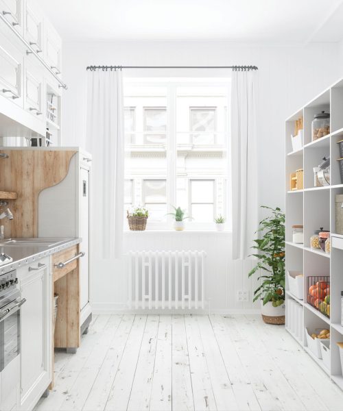 clutter free organized kitchen